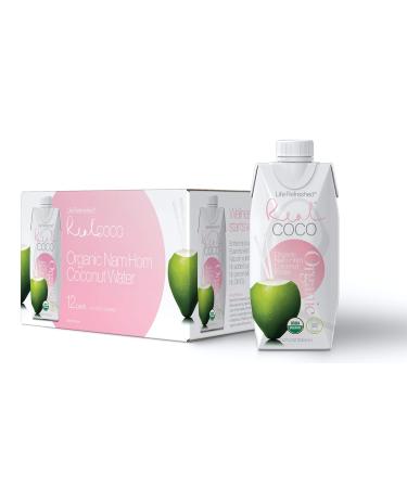 Real Coco Organic Pink Nam Hom Coconut Water (12-Pack 330ml), USDA Organic, No Added Sugar, Packed with Electrolytes, Vegan, Plant Based