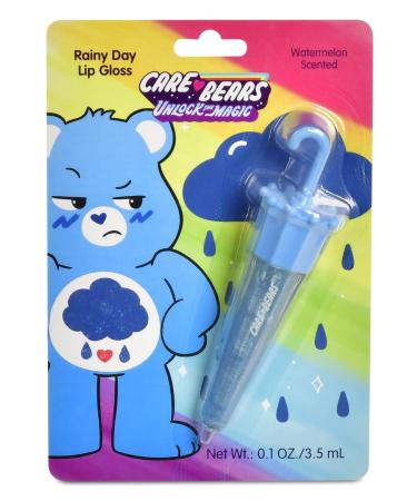 iscream Care Bears Grumpy Bear Sparkle Lip Gloss in Umbrella Shaped Tube  Watermelon Scent Rainy Day Lip Gloss