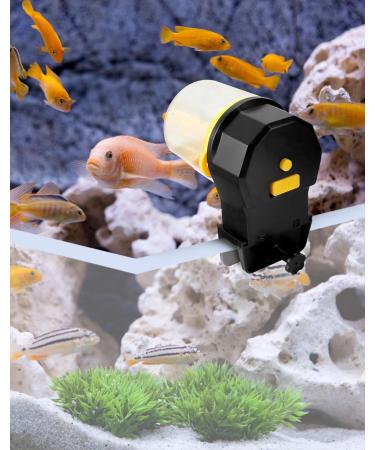 QWORK Automatic Fish Feeder Smart Holiday Fish Food Dispenser with Timer 12/24 Hours Regular Feeding 210 ml Large Capacity - Buy Online on SooperMarket.com
