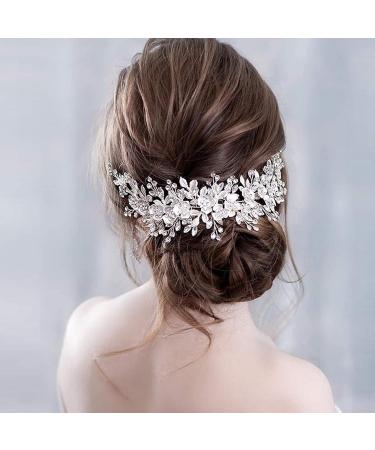 AMORARSI Bridal Headpiece: Silver Rhinestone Wedding Headband for Brides - Buy Online on SooperMarket.com