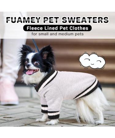 FUAMEY Dog Pullover Sweater - Winter Coat for Small, Medium, Large Dogs - Warm Jacket for Cold Weather - Easy On, Grey, Chest 19.6in - Buy Online on SooperMarket.com