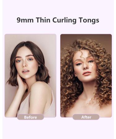 SHOW Thin Professional Curling Tongs for Short Hair - 18 Heat Settings - Purple - Buy Online on SooperMarket.com