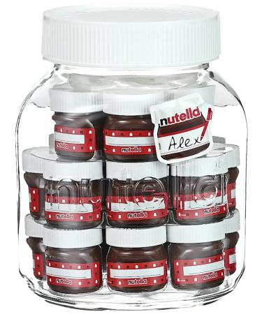 Ferrero Nutella (R) Friends Edition - Personalizable Mini Nutella (R) Glasses for an individual gift - 21 x 30 g 30x21 Gr Nutella Mini