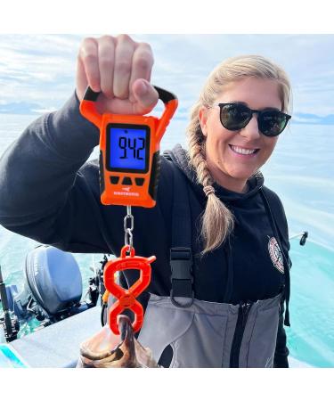 KastKing Fish Scale  WideView Floating Waterproof Digital Scale  2.5 Large LCD Display  110lb Capacity  Multi-Mode Pound/Ounces & Kilograms  Stores up to 9 Weights  Fishing Gifts for Men B: Orange combo - Buy Online on SooperMarket.com