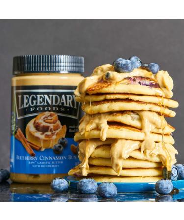 Legendary Foods Almond Butter | Blueberry Cinnamon Bun Flavor | Keto-Friendly, Low Carb, Vegan | 16oz Jar - Buy Online on SooperMarket.com