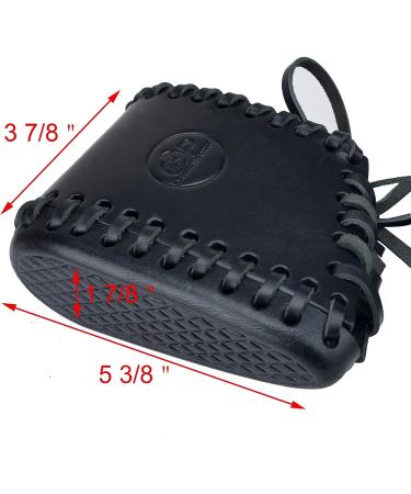 OXPANG Leather Rifle Gun Buttstock Extension - Black Veg Tanned Slip-On Recoil Pad - Buy Online on SooperMarket.com