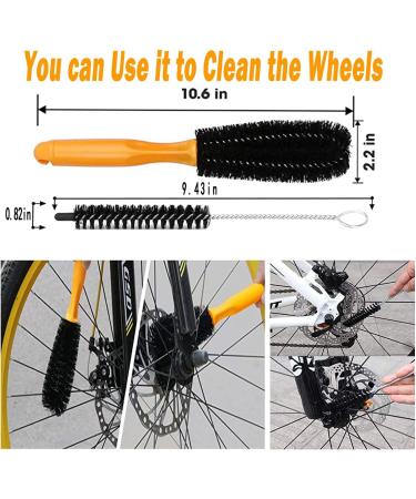 QeeHeng Precision Bicycle Cleaning Brush Tool Set - Ideal for Mountain, Road, City, Hybrid, BMX, and Folding Bikes | 10 Pieces - Buy Online on SooperMarket.com