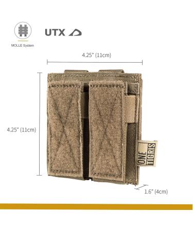 OneTigris MOLLE Tactical Pistol Magazine Pouch | M1911/92F/GLOCK | Reusable Brown Packaging - Shop Internationally! - Buy Online on SooperMarket.com