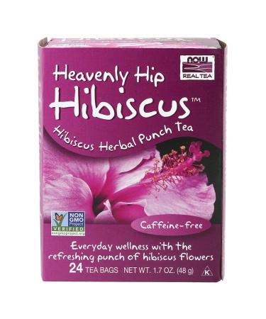 Now Foods Real Tea Heavenly Hip Hibiscus Caffeine Free 24 Tea Bags 1.7 oz (48 g)