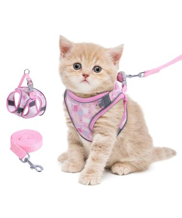 BriFit cat dishes with a leash 150cm cat dishes Breakfast & high quality software for cats dogs cat leash with dishes for cats Small dogs pink XS for 6.61-1lb pet