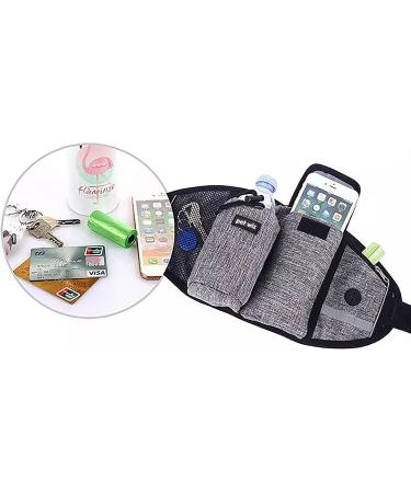 Hands-Free Dog Running Lead with Reflective Stitching - Adjustable Waistband, Dual Handles, Bungee Leads - Black - Buy Online on SooperMarket.com