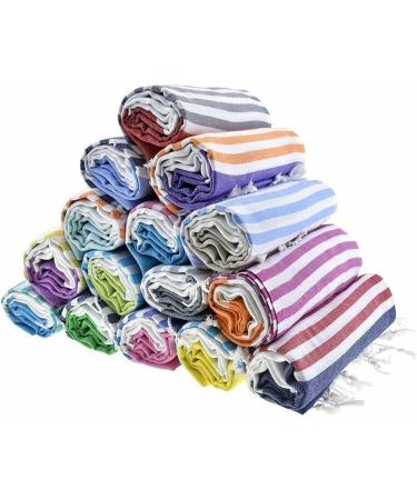 HAVLULAND Turkish Cotton Beach Towels - Pack of 4 | Quick Dry, Sand Free, Oversized Towels for Bath, Pool, Swim, Yoga, Gym | Extra Large Travel Blanket | Adult Cruise Essentials - Buy Online on SooperMarket.com