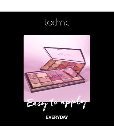 Technic Invite Only Eyeshadow Palette - 15 Blendable Shades | Highly Pigmented Glitters, Shimmers & Mattes | Pinks, Berries, Neutrals | 22.5g - Buy Online on SooperMarket.com