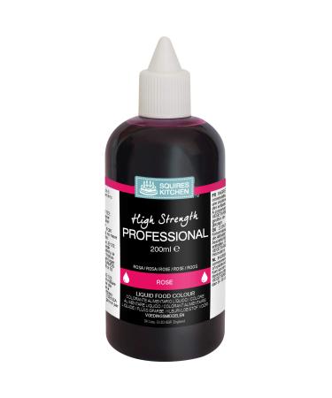 Squires Kitchen Rose Professional Edible Food Colouring Liquid 200ml
