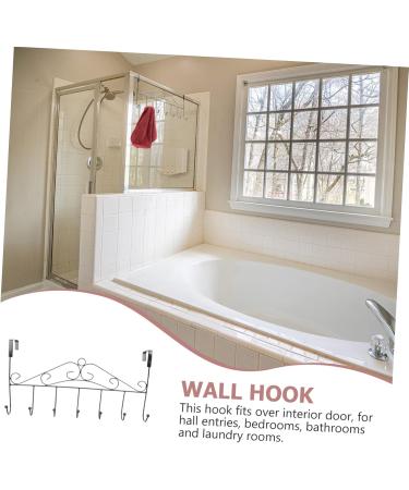 Baluue Clothes Hanger Clothes Rack 2pcs Door Hook Wall Mounted Towel Mounted Coat Hooks Storage Hangers Back Door Hooks Over Towel Holder Coat Hanger - Buy Online on SooperMarket.com