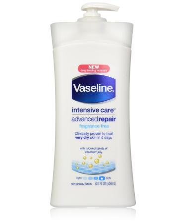 Vaseline Intensive Rescue Repairing Moisture Lotion Fragrance Free 20.3 Ounce Pump