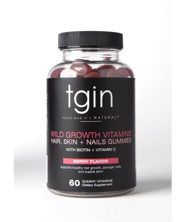 tgin Miracle RepaiRx Wild Growth Vitamins Hair Skin + Nails Gummies - 60 Count - Repair - Restore - Hair Growth