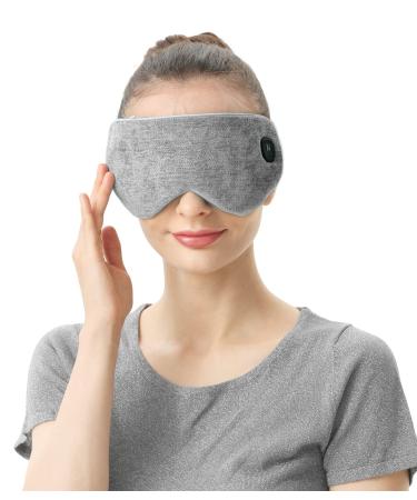 Aroma Season Cordless Heated Eye Mask  Washable & Portable Professional Electric Warm Eye Compress for Relief Dry Eyes  Stye  Blepharitis  Chalazion  Eye Fatigue or MGD (Gray)