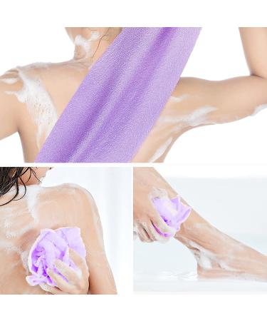 Linkidea 8 Pack Stretchable Exfoliating Towels with Handles - Wholesale Bulk Pack for Deep Cleansing Body Shower - Buy Online on SooperMarket.com