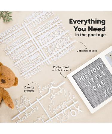Felt Letter Board Baby Keepsake - Gender Reveal Gift - Ultrasound Picture Frame - Buy Online on SooperMarket.com