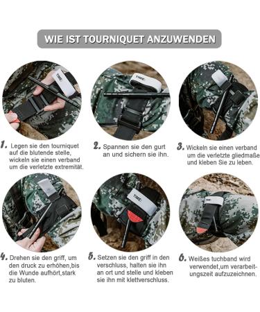 2PC Tactical Tourniquet for Emergency First Aid | One-Handed Bleeding Control & Life-Saving Outdoor Gear - Buy Online on SooperMarket.com