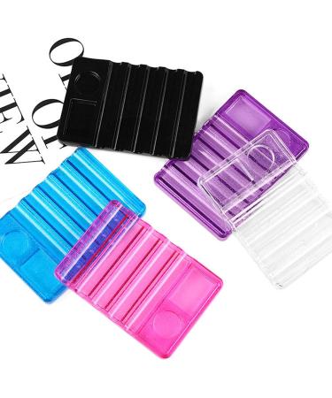 Worparsen Nail Art Palette Eye-catching Vivid 7 Slots Nail Art Brush Holder Compatible with Women Pink - Buy Online on SooperMarket.com