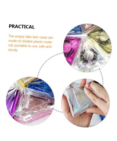 NOLITOY Eyelash Storage Box - 6 Pcs Lash Tray Organizer for False Eyelashes | Crystal Plastic Lash Case | Perfect Eyelash Holder 8.3x8.3CM - Buy Online on SooperMarket.com