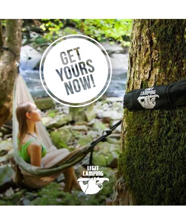 Legit Camping Hammock - 2 Person Double Tree Hammock in Army Green/Khaki - Buy Online on SooperMarket.com