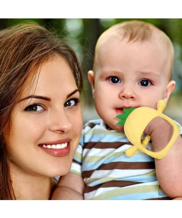 Socub Silicone Baby Teething Toy | BPA-Free Mitten Teether for Infants 12 Months+ | Soothes Sore Gums, Promotes Sucking Needs | Yellow - Buy Online on SooperMarket.com