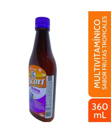 Scott's Emulsion Tropical Fruit 360ml (12 Fl Oz) - Pack of 1 - Buy Online on SooperMarket.com