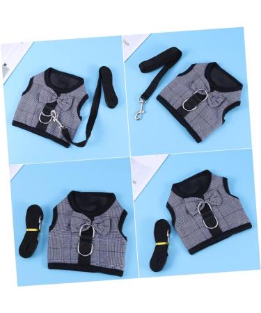 Minkissy 2-Piece Hamster Leash Set - Ferret & Guinea Pig Harness Chinchilla Costume & Rabbit Vest - Sizes Gray & Black - Buy Online on SooperMarket.com