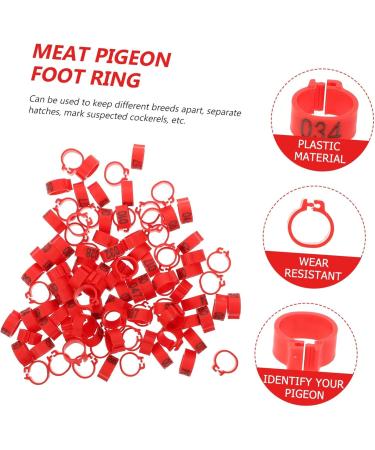 Happyyami 300 Pcs Pigeon Anklet Chicken Stuff Tag Baby Chick Pigeon Identification Ring Travel Bag Multicolor 1.3X1.3CMx3pcs Redx3pcs - Buy Online on SooperMarket.com