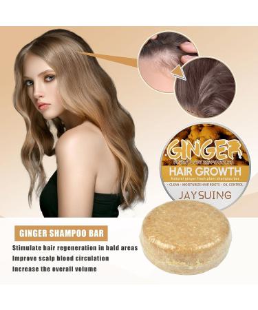 Ginger Hair Regrowth Shampoo Bar - 2PCS | For Thinning Hair & Loss | Natural Ginger Soap - Buy Online on SooperMarket.com