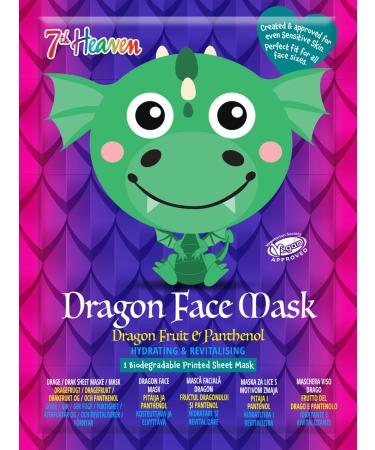7th Heaven Dragon Sheet Face Mask Face Mask Sheet with Dragon Fruit & Panthenol Sheet Masks to Hydrate & Revitalise Skin