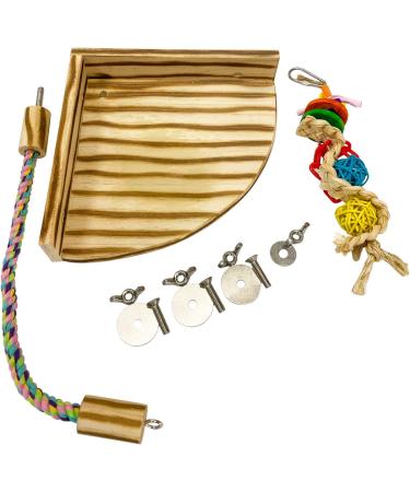 Birds LOVE TigerTail Tabletop Play Gym for Small Corner Cage - Free Parrot Toy Included! - Buy Online on SooperMarket.com