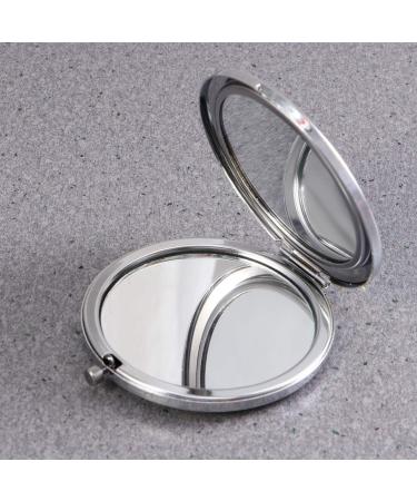 Lurrose Travel Wallet Bling Compact Mirror Round Folding Mirror Double- sided Cosmetic Mirror Portable Pocket Mirror Rhinestone Mirror for Travel and Home Use (Colorful White) Travel Mirror - Buy Online on SooperMarket.com