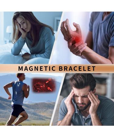 MagEnergy Black Titanium Steel Magnetic Bracelet for Men - Adjustable 8.5 inches - Buy Online on SooperMarket.com