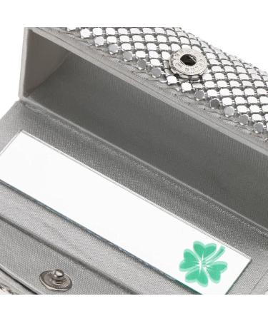 Buy Silver Lipstick Box with Mirror & Snap Fastener | Stylish Lipstick Case for Travel & Storage - Buy Online on SooperMarket.com