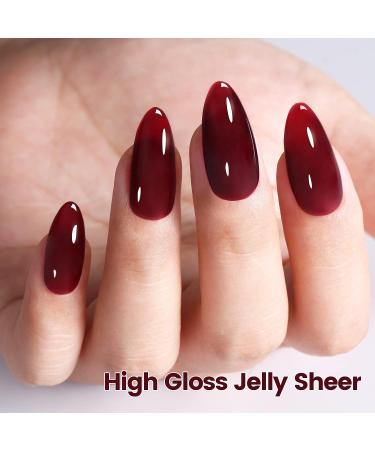 YTD Likomey Nude Gel Nail Polish 15ml - Translucent Berry Red Sheer UV Gel - 0.50 Fl Oz - Buy Online on SooperMarket.com
