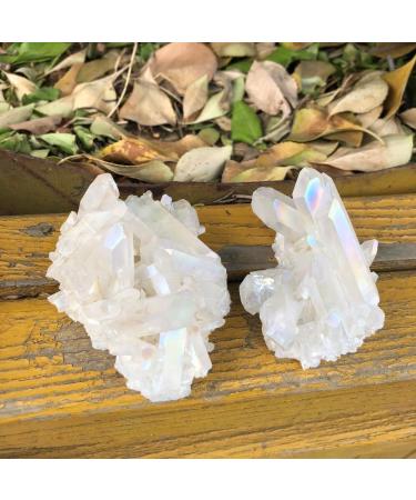 1pcs White Flame Aura Quartz Crystal Cluster Specimen Natural Stones and Minerals - Buy Online on SooperMarket.com
