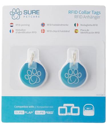 Sure Petcare RFID Collar Tags Compatible with SureFlap Microchip Cat Flaps & Pet Doors SureFeed Microchip Pet Feeder & Microchip Pet Feeder Connect Felaqua Connect Pack of 2