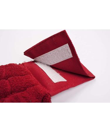 Kovot Set of 2 Cotton Hanging Tie Towels - Red | Hook & Loop Latch | Kitchen Towels - Buy Online on SooperMarket.com