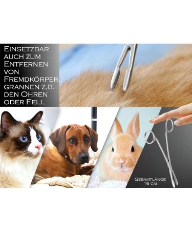 Professional Stainless Steel Ear Sink Dog Ear Hair Remover Pliers - 16 cm Animal Hair Tongs - Buy Online on SooperMarket.com