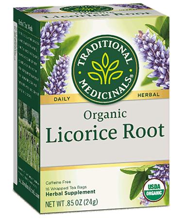 Traditional Medicinals Herbal Teas Organic Licorice Root Naturally Caffeine Free 16 Wrapped Tea Bags .85 oz (24 g)
