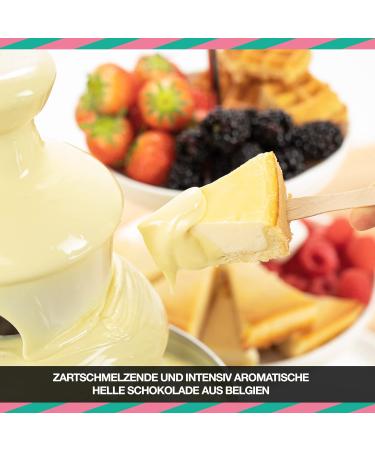Food Crew 900g White Belgian Chocolate for Fondue - Perfect for Chocolate Fountains & New Year's Eve - 10 Individually Packaged Portion Bags - Buy Online on SooperMarket.com
