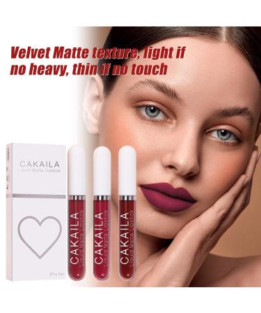 YUECI 3-Piece Moisturizing Long-Lasting Matte Lip Gloss Set - Waterproof Non-Stick Cup Liquid Lipstick #06 - Professional Makeup Lip Balm - Buy Online on SooperMarket.com
