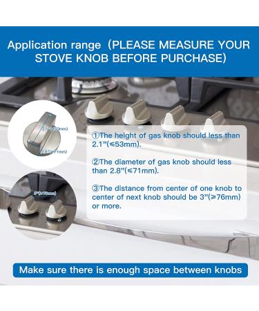 Child Safety Stove Knob Covers - 5 Pack with Double-Key Lock | Universal Gas Oven Knob Guards for Baby Proofing - Buy Online on SooperMarket.com