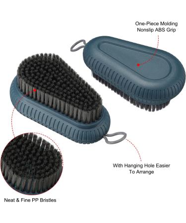 PATIKIL Cleaning Brush PP Bristles ABS Back with Hanging Hole Household Scrubbing for Shoes Sneakers Clothes Blue - Buy Online on SooperMarket.com