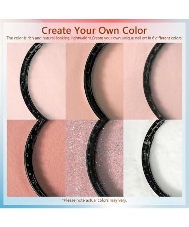Dip Powder Nail Kit Dipping Powder Starter Kit Nail Dipping Powder Kit Nail Powder Dip Kit Starter Set-6 Colors Dip Acylic Powder with 2-In-1 Base Top Coat Activator Manicure Set for DIY Nail Salon Set 2 clear - Buy Online on SooperMarket.com