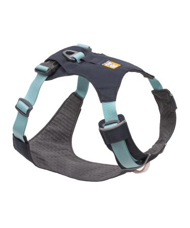 RUFFWEAR Hi & Light Harness Small Reflective Y Shaped Dog Harness Lightweight Adjustable & Padded No Pull Harness for Dogs Quick Release & 2 Lead Attachments Size S Basalt Grey Small Basalt Grey